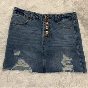 Girl’s Ripped Denim Skirt
